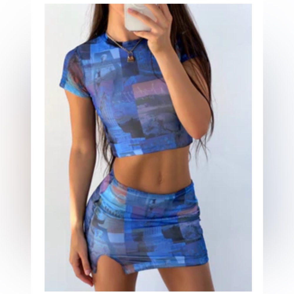 Outcast Clothing two piece set (blue)